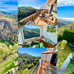 Axarquia , Frigiliana, Terraza Privada Con Vistas A La Montana Rio Y Al Mar , Frigiliana Espagne